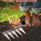 Weeding Hoe Rake Sharp Loosening Soil Tool Tooth Nail Harrow Farm Tools (5tooth)