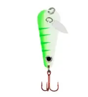 Northland Tackle Thumper Spoon 1/8 oz - UV Glow Perch - #10 Treble Hook