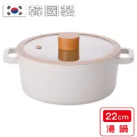 在飛比找momo購物網優惠-【韓國Kitchenwell】TORI系列 22cm陶瓷不沾