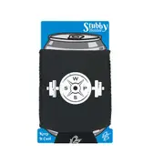 Gym Swps Weight Bar And Plate - Funny Novelty Stubby Holder With Base