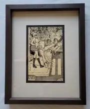 Original Drawing CROSSWALK by David Jablow Ink on Paper 2016 Framed RARE POP ART