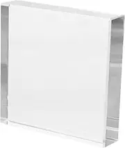GANAZONO Transparent Square Paperweight Home Decor Reading Paperweight Office Desk Decor Photography Studio Decor Clear Paperweight Crystal Glass Paperweight Home Crafts Decor White Crystal