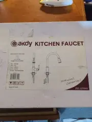 AKDY Easy-Install Single-Handle Pull-Down Sprayer Kitchen Faucet Brushed Nickel
