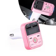 3-in-1 Pink Wireless Car Bluetooth FM Transmitter