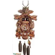 DOLD MT62 Live Animal Hunter 1 Day German Cuckoo Clock