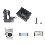 For 5 PCIe to M.2 NVMe HAT+Radiator+Case for 2242 2230 NVMe1064