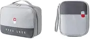 AIMALL Layered Large-Capacity Medicine Box Aid Kit Storage Bag, Waterproof Oxford Cloth, Multiple Pockets for Emergency Kit, Available in Green, Pink, Grey