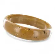 Round Mustard Yellow Bangle Bracelet Acrylic Lucite Ladies Standard Size