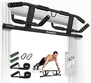 2023 Upgrade Multi-Grip Pull Up Bar with Smart Larger Hooks Technology - USA Original Patent, Designed, Shipped.