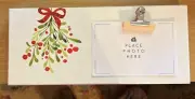 Holiday Decorative Photo Holder With Festive Mistletoe Design
