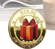 Ruhnjyg Tooth Fairy Commemorative Coin | Classic Collectible Coin | Fun Souvenir for Girls Boys Home Decoration Childhood Tradition
