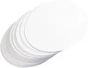 ａ aternee 100 Pieces Button Badge Blank Paper Craft Making Accs Simple to Use Replace Lightweight Round Blank Card for Birthday DIY Lovers Christmas, 58mm