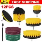12X Electric Drill Brush Power Scrubber Tub Cleaning Grout Cleaner Combo Set