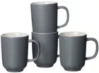 Ritzenhoff & Breker Jasper Coffee Mugs Set of 4 (1 Pack) Grey Gray Coffee mug