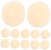 LIFKOME 12pcs Hair Accessories Ballet Buns Maker Messy Small Hair Bun Maker Hairstyle Tool Donut Cute Women Hair Nest for Large Accessories for Hair Tools for Styling Nylon Beige