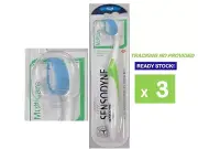 3 units x SENSODYNE Multicare Toothbrush Soft For Sensitive Teeth