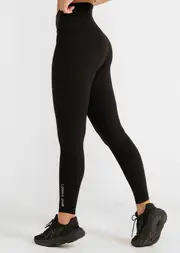 [Lorna Jane] Lotus No Chafe Full Length Leggings in Black, Size - Large L Black