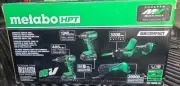 Metabo HPT 4-Tool 18-Volt Brushless Power Tool Combo Kit w Case 2 X Batteries