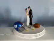 New York Giants Cake Topper Bride Groom Wedding day NFL Funny Football Theme