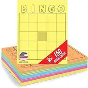 Hygloss Products Blank Bingo Cards for Classroom, Parties, Contests, Events and More-Bright Colors-150 Pack, Assorted Colors 150 Count