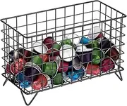 Metal Coffee Pod Storage Basket,Coffee Pod Holder,Coffee Bar Decor,Metal Organizer,for Espresso Capsule Coffee Creamer, Metal Coffee Pod Storage Basket for Kitchen, Coffee Bar Decor
