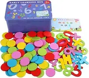 Kisangel 1 Box Colorful Math Counting for Educational Arithmetic Develops Color Recognition Patience Hand Eye Coordination for Home School Learning