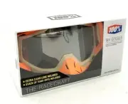 100% RaceCraft Goggles Sahara Orange Tan Mirror Silver Lens MTB MX