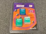 3 Pack of TechnoSource Memory Cards For PlayStation 1 Mega Each PS1 PSX