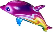 Humdcdy Pool Dolphin Toy,Cartoon Inflatable | Cute Outdoor Beach Toy, Colorful Pool Toy for Party, Swimming Pool, Gathering