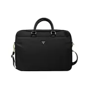 Guess Nylon Laptop Bag 15/16-inch - Black/Metal Logo