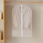 Fiabgum Clear Garment Bags Clothes Covers Protecting Dusts (Set of 5) for Storage Plastic Garment Bags Hanging Clothes Bags Dress Bag for Gowns Long with Zipper for Closet（60x80cm）