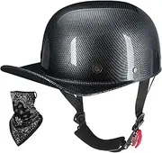 Vintage Baseball Cap Half Helmet Open Face Motorbike Helmet Scooter Helmet for Adult Men Women Street Racing Motorcycle Cruiser Moped DOT/ECE Approved