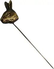 [Bassin and Brown] Mens Hare Jack Lapel Pin - Antique Bronze