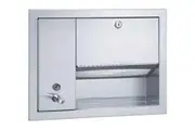 New Bradley 1471 Paper Towel and Soap Dispenser - Silver Surface Mounted