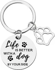 [yaozeio] Birthday Gifts for Dog Lovers Women Men Loss of Pet Sympathy Keychian Gifts for Friends Daughter Son Christmas Bday Presents for Dog Mom Dad Owners Gifts for Bff Sisters Pet Remembrance Keychain