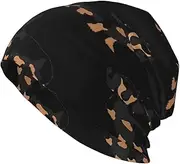 [ZaKhs] Dachshund Weiner Pet Dogs Print Beanie Hat Winter Warm Knit Hat Soft Skull Cap for Women Men Black, Black, One Size