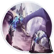 Fiction Art Warriors War Round Beach Towel