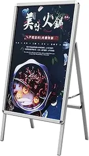 Sign Display,Poster Stand Floor Standing Notice Stand Foldable Poster Holder Board Display Stand Aluminum Alloy Advertising Support Sign Stand