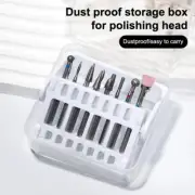 16 Holes Nail Bit Box Storage Grinding Polish Head Bit Holder Plastic