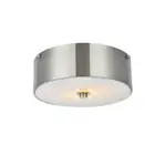 Living District Hazen 12" 2 Light Flush Mount, Burnished Nickel - LD6025