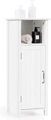 Bathroom Storage Cabinet Toilet Vertical Cupboard w/ Adjustable Shelf Laundry