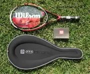 New Wilson Ncode W4 NW4 Red Fury racket n code case 1/4, 3/8, 1/2