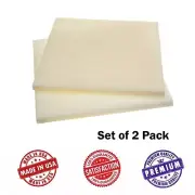 Upholstery Foam Square Cushion Sheets - Two Pack (1"x27"x27", 3.5lb High Density