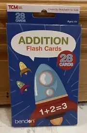 Bendon Addition Flash Cards TCM Teacher Created Materials Ages 4+ NEW 28 Cards