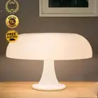 White Mushroom Lamp, Vintage USB Table Lamp, 3 Colors, 10 Brightness Levels