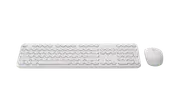 RAPOO X260S Wireless Optical Mouse & Keyboard Black - 2.4G Connection, 10M Range, Spill-Resistant, Retro Style Round Key Cap, 1000DPI - White