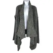 Prana Demure Open Cardigan Sweater XL Charcoal Organic Cotton Blend NWT CJ-817