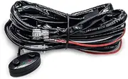zolyet Light Bar W g Harn Kit, 480W 2 Leads 14 AWG Universal W g Harn with 12V 40A Relay and Two Control Switches for Switching Between Differe Modes Black