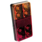 Hulk 4x4 Pkt 2 Led Stop/Tail/Indicator Lamp 12V With Reflex Reflector 150 X 80 X 24mm - HU9645
