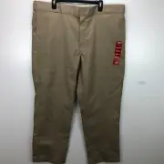 New Dickies 44 x 30 Beige Flat Front Pockets Flex Work Men's Pants